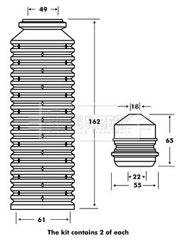 BORG & BECK Pölysuojasarja, iskunvaimennin BPK7002